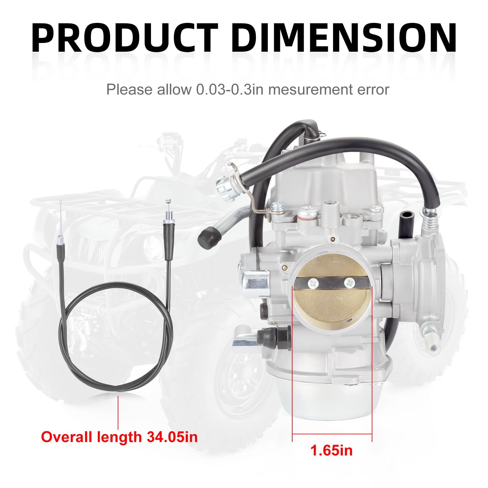 Caltric Carburetor For Yamaha Grizzly 660 YFM660 2002 2008 5GT 14901 00 00 - Foto 8