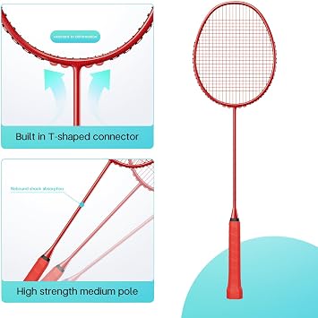 Badminton Racket,Badminton Racquet,100% All Carbon Fiber One-Piece Molding Ultra Light 76g Offensive And Defensive Durable Training Racket,Including 1 Racket And 1 Ball Bag