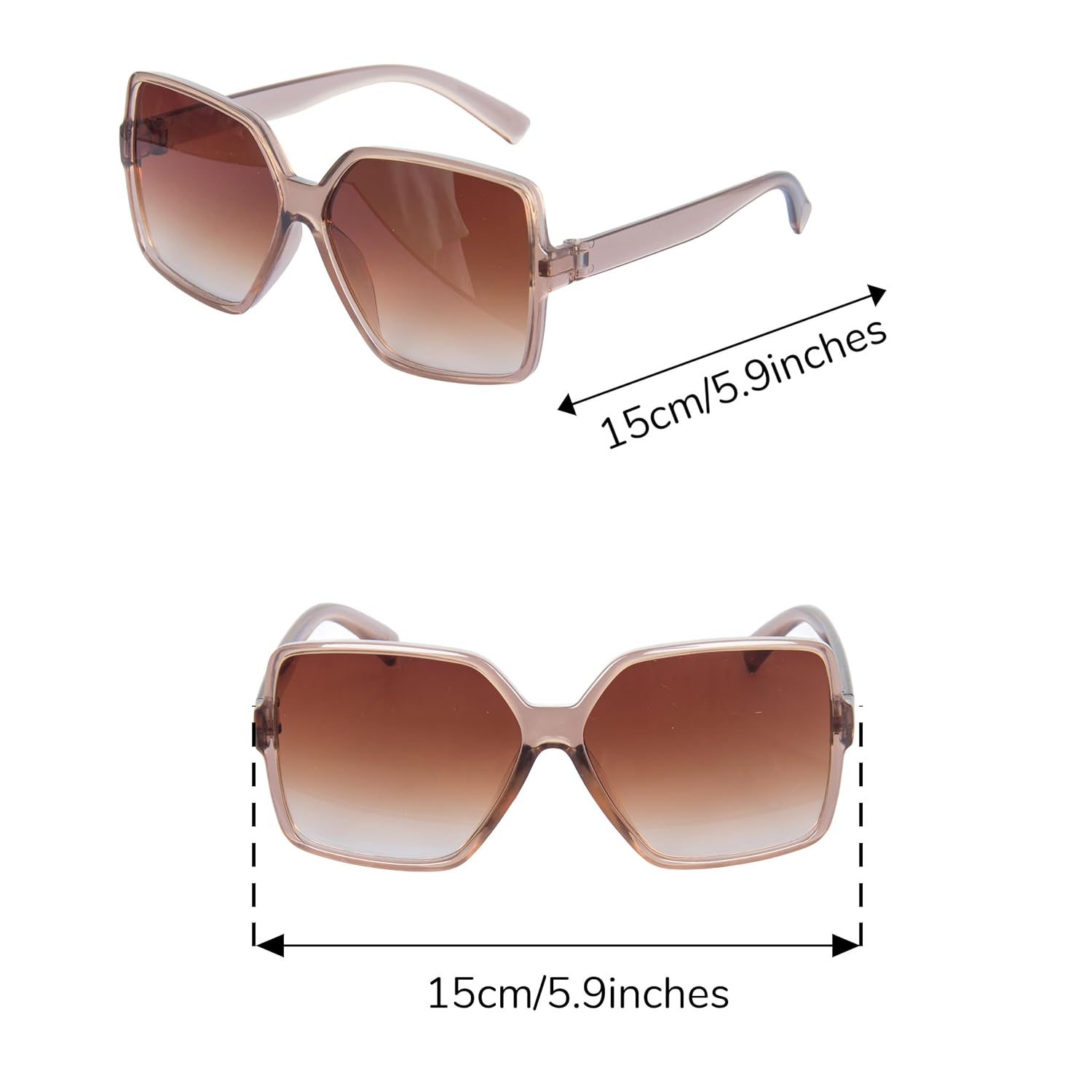 Yan Dream Women Short Curly Red Brown Wig and Glasses Orange Chunky Jewelry Set Party Cosplay Wig - Image 7