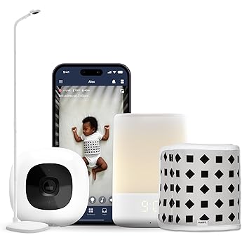 Nanit Pro Smart Baby Monitor & Floor Stand – 1080p Wi-Fi Video & Sound Camera, Sleep Coach and Breathing Motion Tracker, 2-Way Audio, Compatible with iOS and Android Phones, Includes Breathing Band