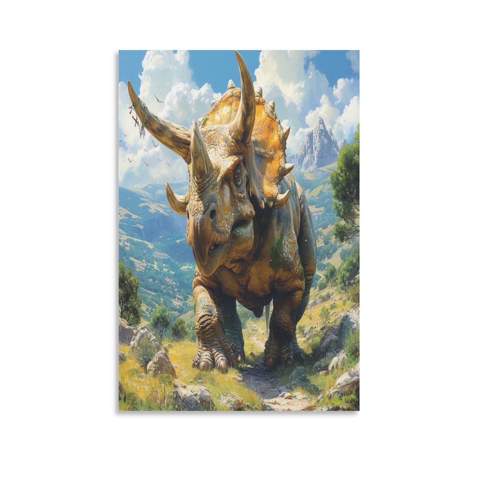 UNRXJZLVM Dinosaur Art - The Canvas Prints of Reproduction Artwork Pictures on Canvas Wall Art for Home Office Decorations 08x12inch(20x30cm)