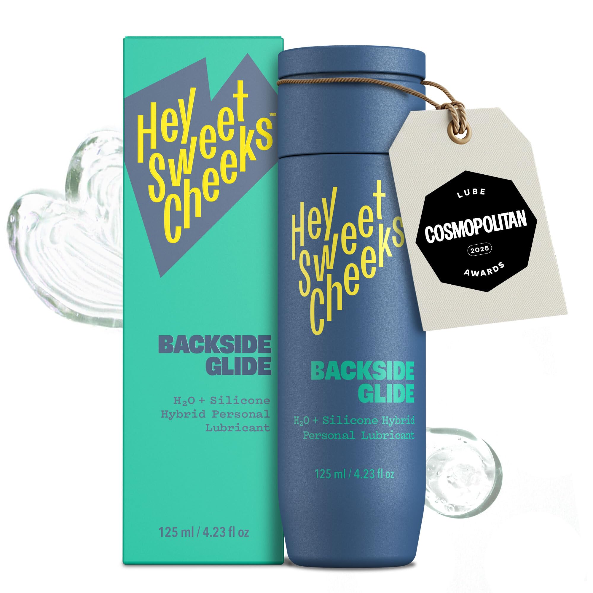 Amazon.com: Hey Sweet Cheeks Backside Glide Hybrid Personal Lubricant   Water-Based with Silicone, Long-Lasting, Non-Staining, Condom & Toy Safe,  Drip-Free, Unscented | Cosmopolitan 2025 Best Lube Winner : Health &  Household