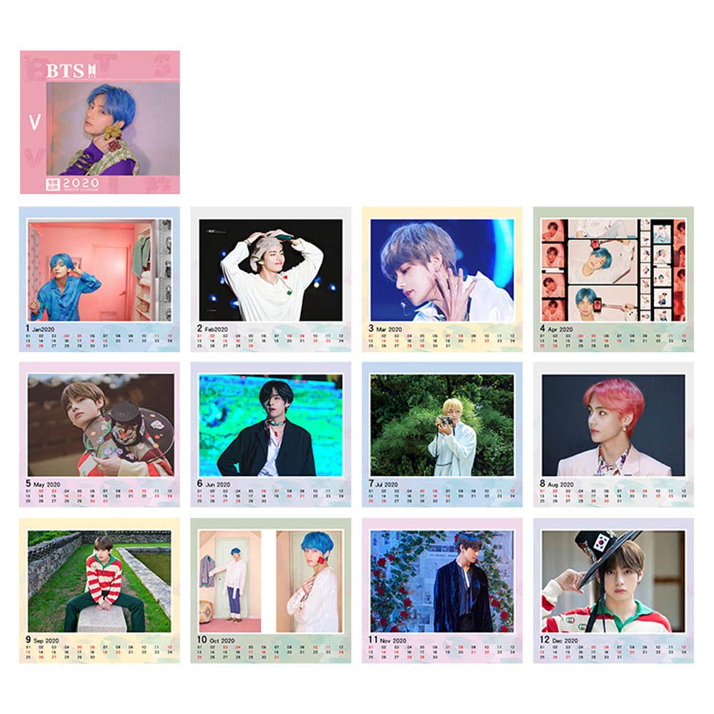Sportstorm Kpop BTS Bangtan Boys 2020 Desktop Photo Calendar Soul 2020 Official Photo Calendar Plan for A.R.M.Y Fans H04