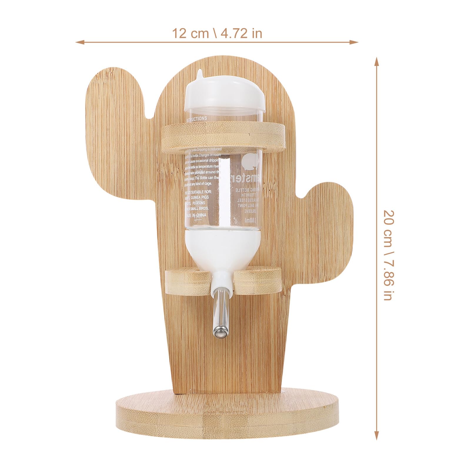 Homoyoyo Verschleißfeste Vertikale Hamster Wasserflasche und Kunststoff mit Auslaufsicherem Design und Leicht Ablesbarem Wasserstand für Kleintierkäfige Zufällige Farbe