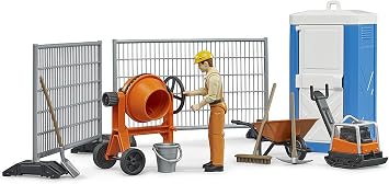 Bruder bworld 62008 Construction Set Mixer, railings, Figure, Accessories