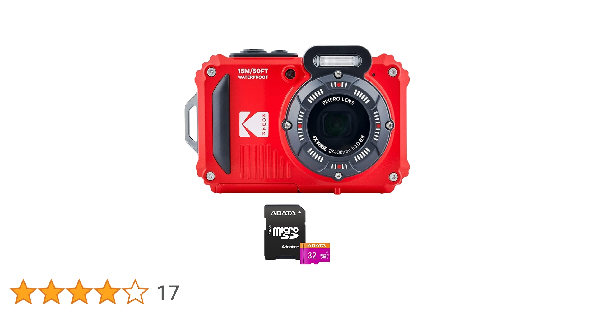 Amazon | Kodak PIXPRO WPZ2 頑丈な防水16MPデジタルカメラ4倍光学