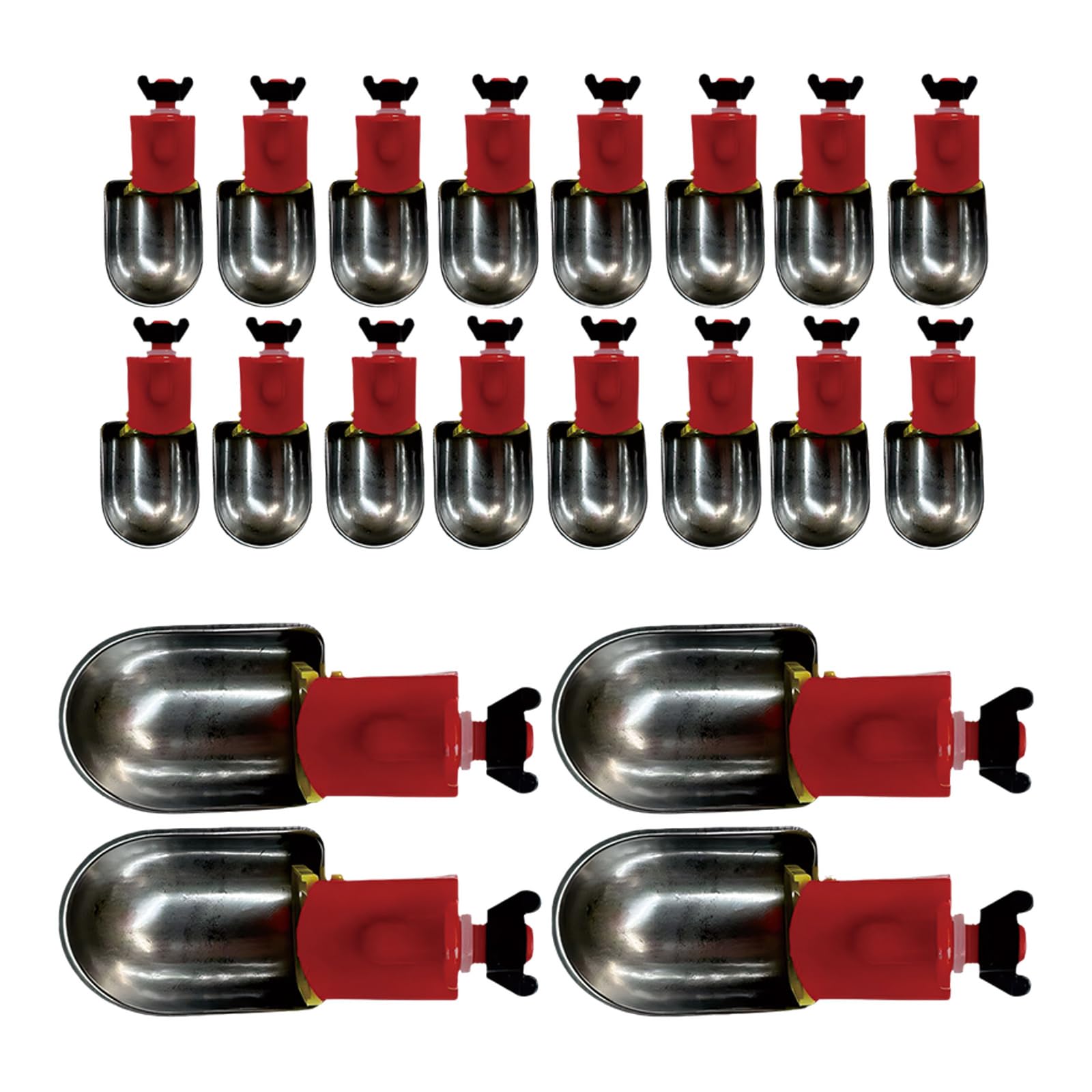 Bebedero automático de aves de corral de acero inoxidable resistente para facilitar en granjas de patio trasero, dispensador de aves de corral que ahorra agua