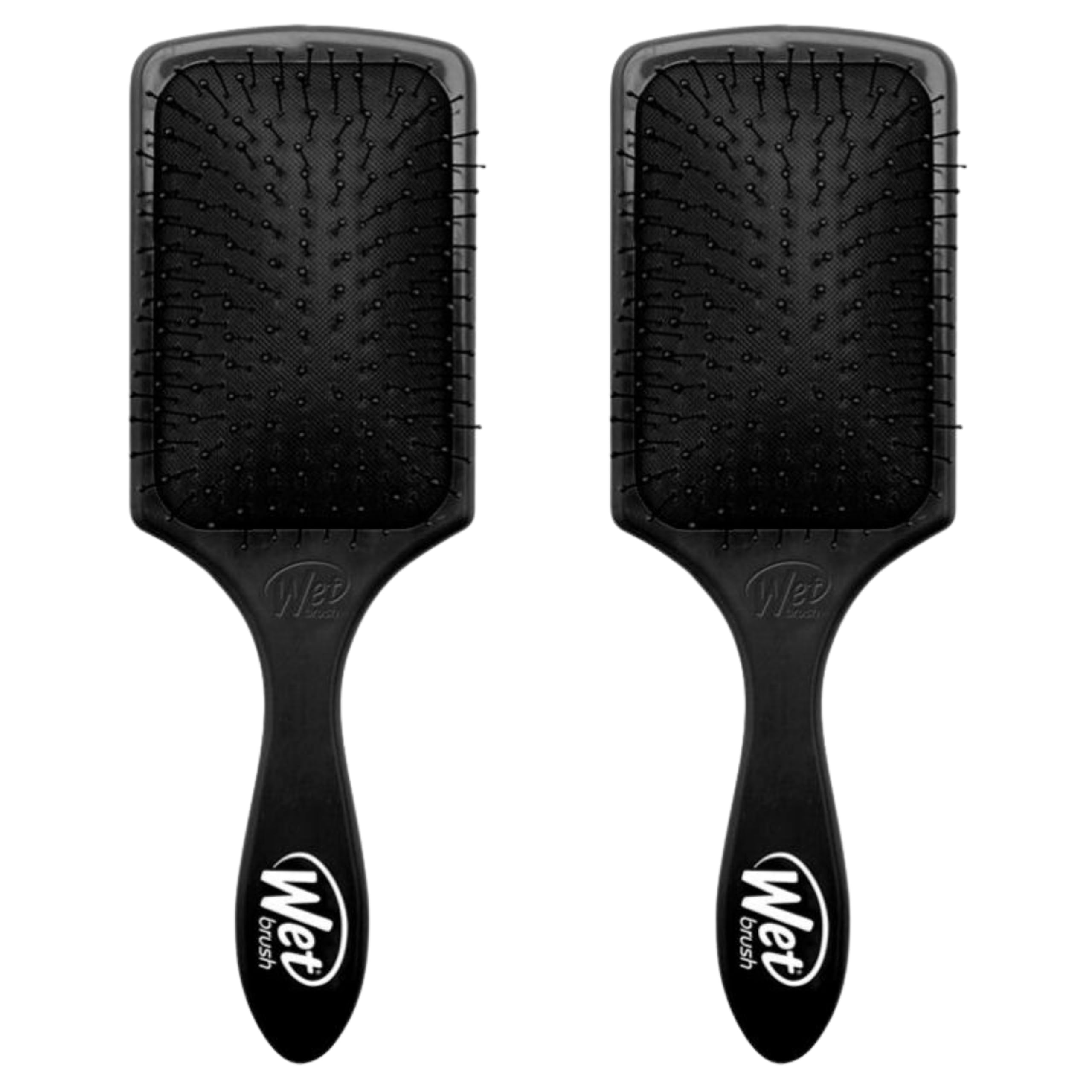 Wet BrushPaddle Detangler Hair Brush, Black, Ultra-Soft IntelliFlex Bristles with AquaVent Design, Great For Treatment & Mask Application, Women, Men, Wet, Dry and Damaged Hair, (Pack of 2)