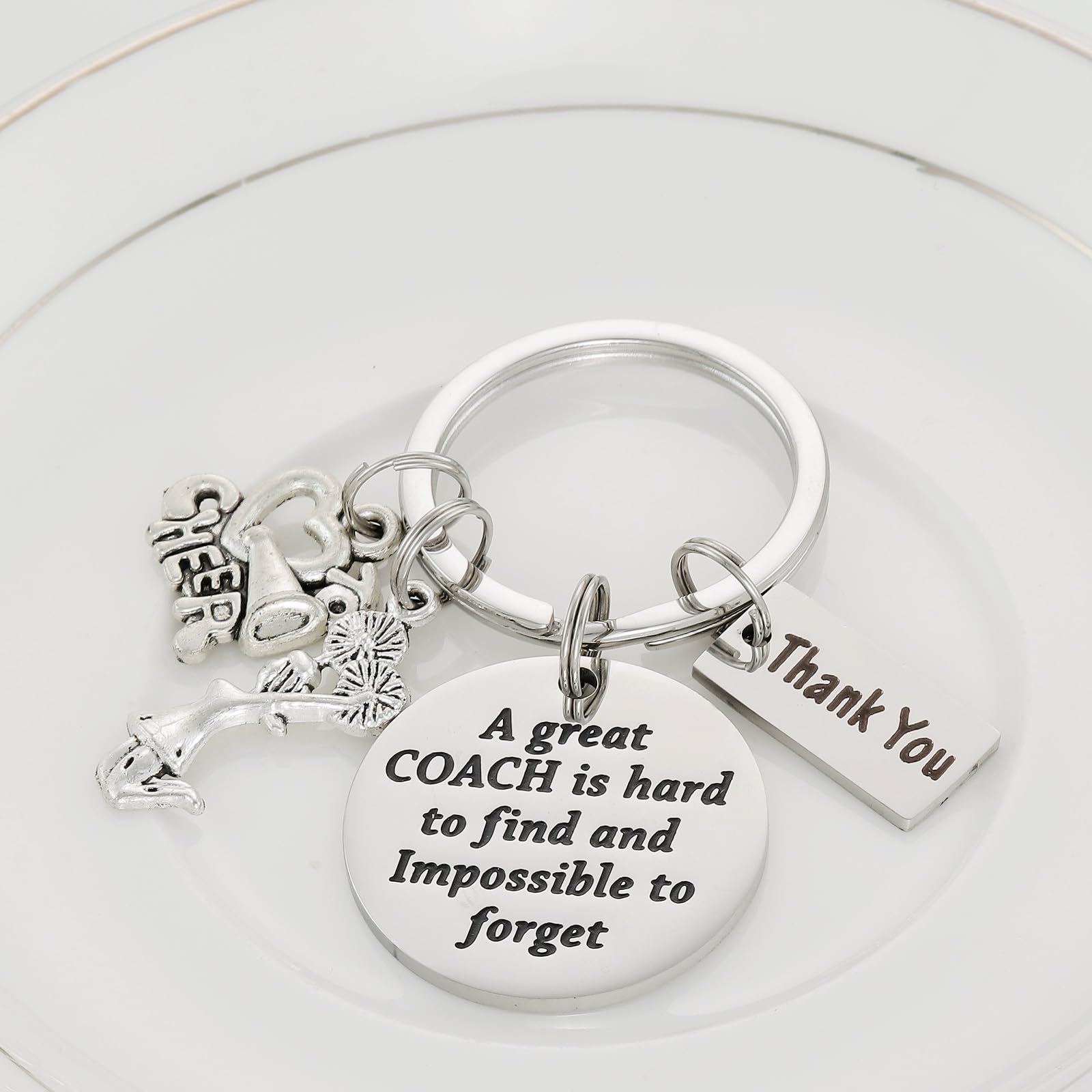 HUTIMY Cheer Coach Gift Ideas Keychain - Cheerleading Accessories - Best Cheerleading Coach Keychain