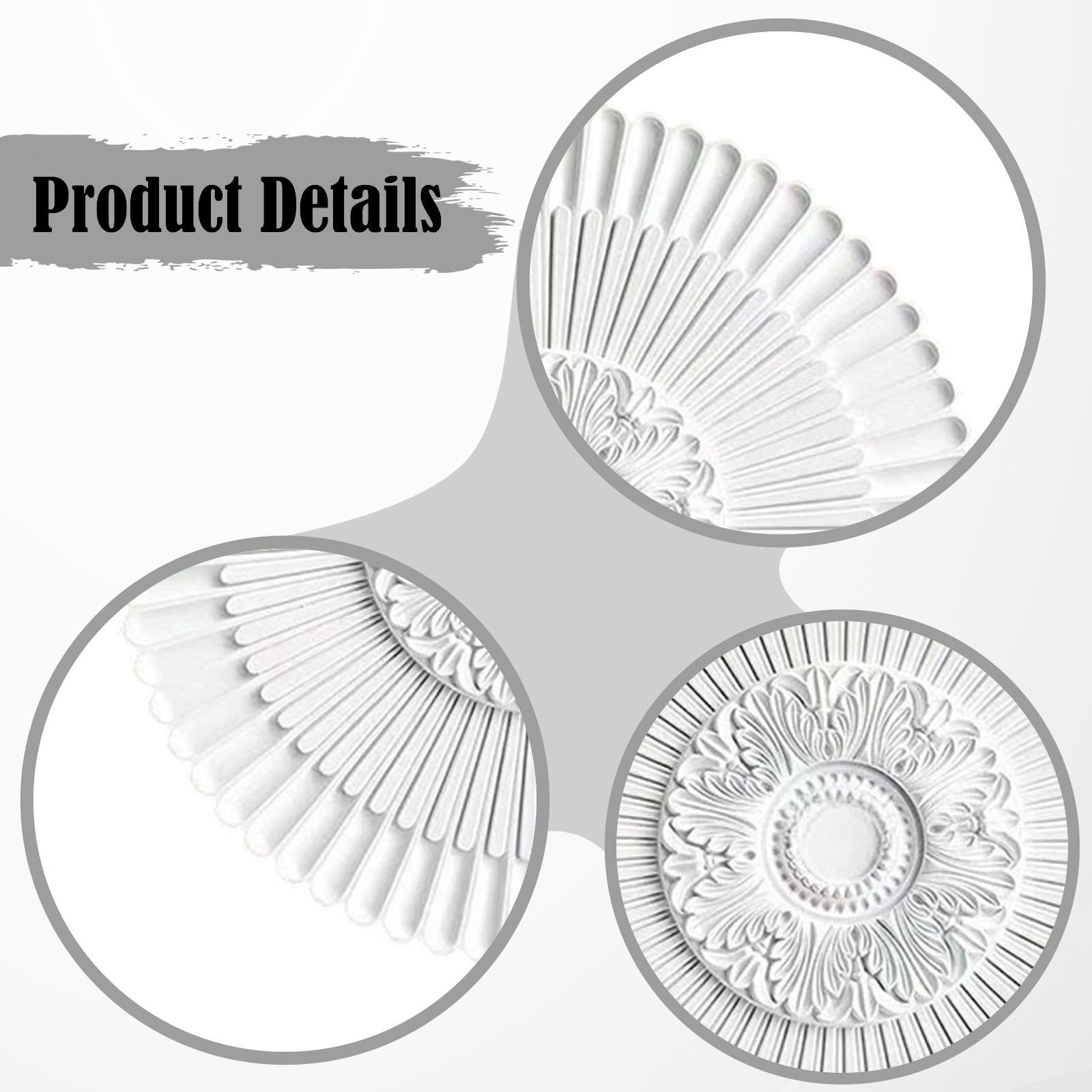 PU Deckenrosette für Leuchten, Dekorplatte für Restaurants, Durchmesser 40cm