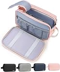 Sac de toilette pour hommes, Kit Dopp imperméable avec séparation sèche par voie humide, Organisateur d'articles de toilette de voyage de grande capacité, Sac de rasage robuste pour les essentiels de salle de bains, Salle de gym & Voyage d'affaires, Noir