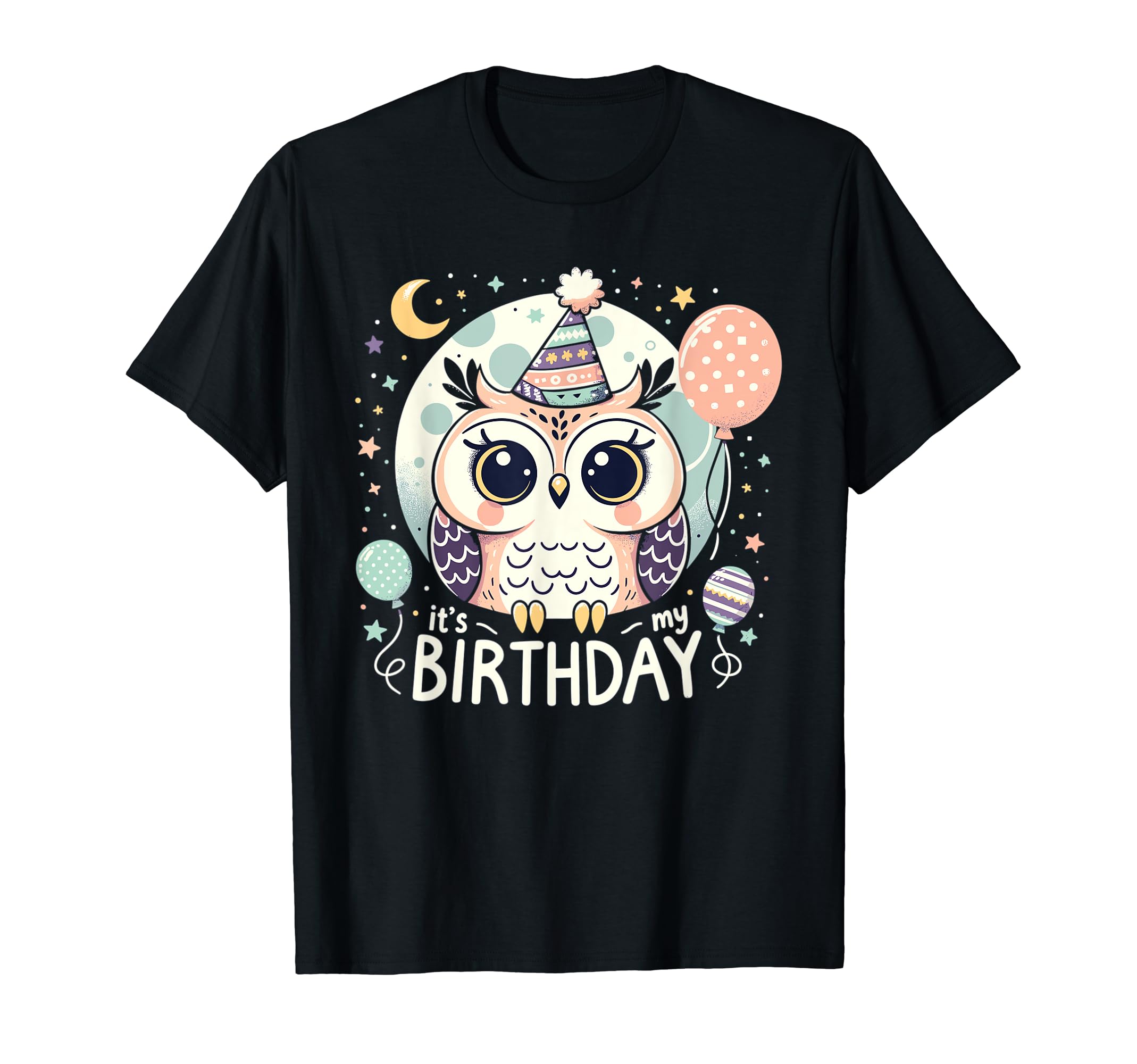 Owl Birthday Gift Cute AnimalsIts My Birthday Cute Birthday Owl T-Shirt