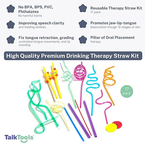 Miniatura 2 de TalkTools Pajitas locas reutilizables  Divertidas pajitas de beber tontas y coloridas, pajitas locas para niños, pajitas coloridas y reutilizables