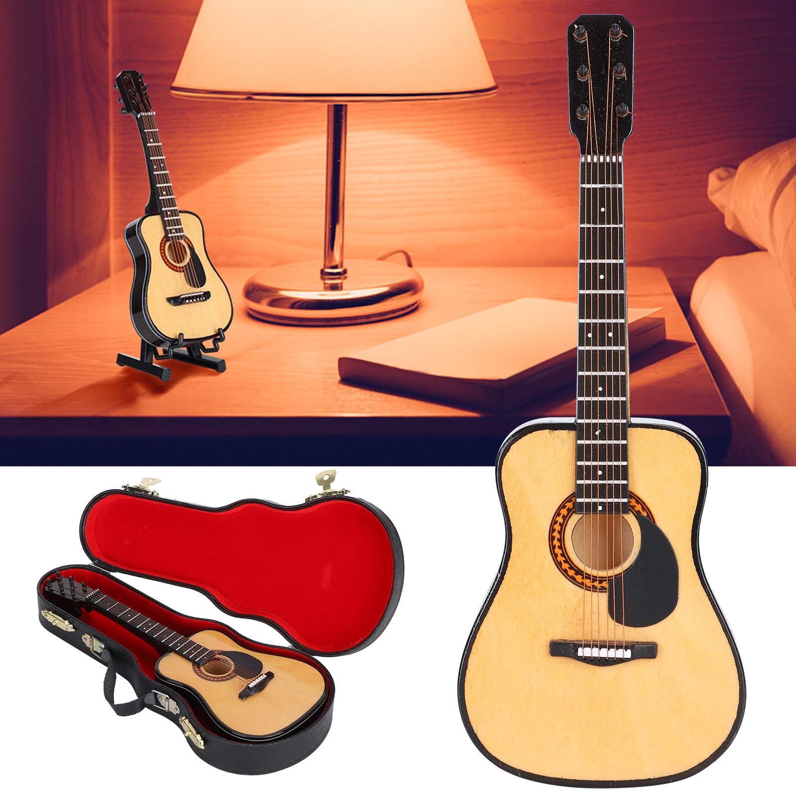 Modelo de Guitarra en Miniatura de 20 cm, para Amantes de la música para Decoración de Modelos Decoración de Oficina en Casa