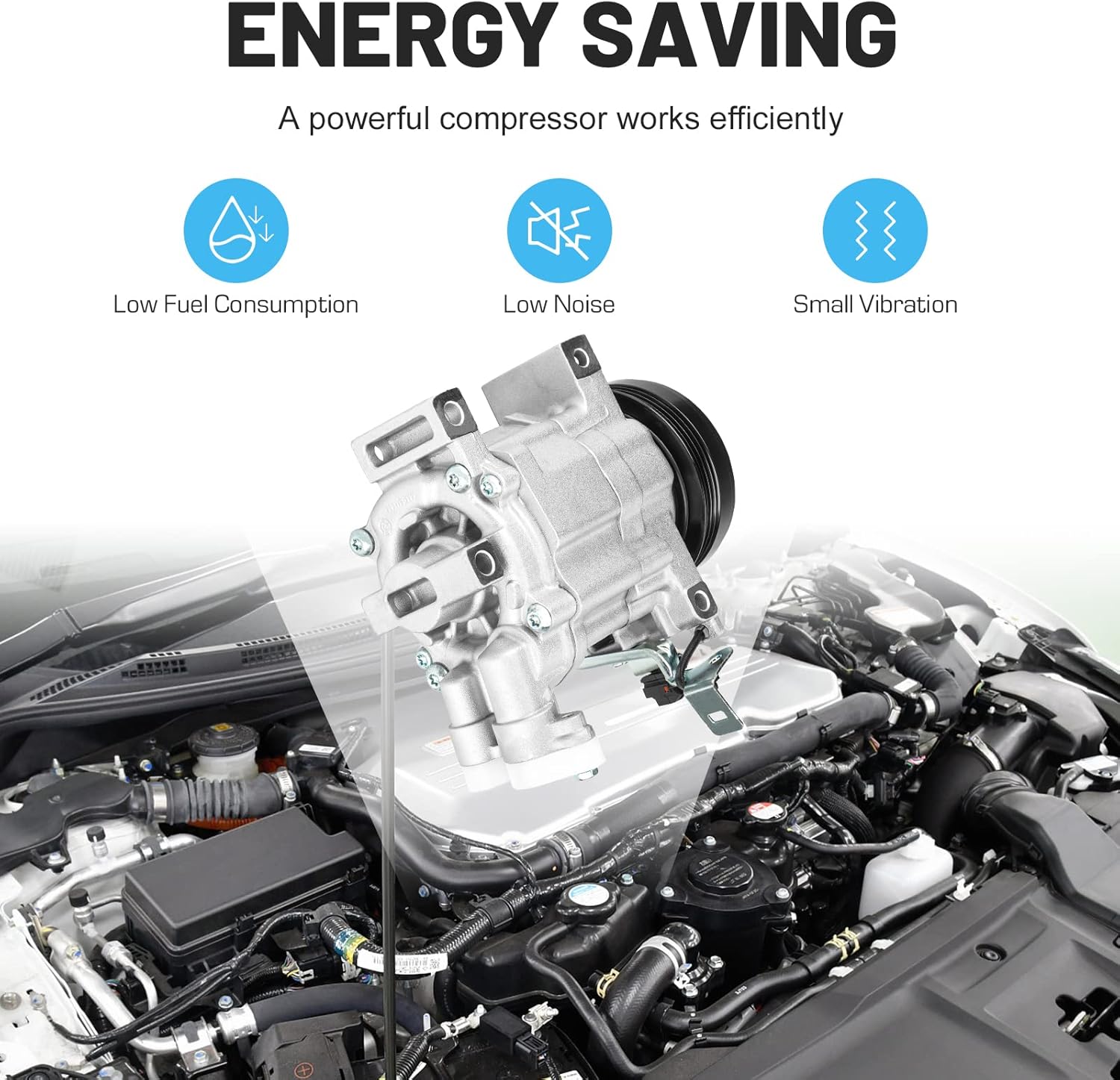 New AC Air Condition Compressor with Clutch for Subaru Impreza 2008-2011 2.5L, for Subaru Forester 2007-2013 2.5L, for Subaru WRX 2012-2016, for Subaru WRX STI 2013-2020 2.5L