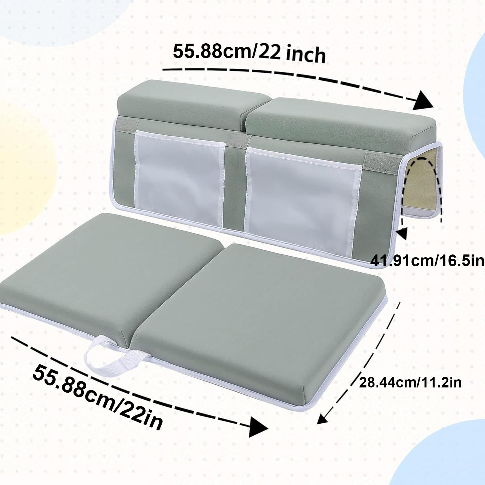 Cushioned Bathing Kneeler, Baby Bathing Time Organizer, Portable Bath Kneeling Pad, Easy-Clean Bath Kneeler, Baby Bath Mat, Knee Relief Pad for Bathtime, Adjustable Bath Kneeler Set