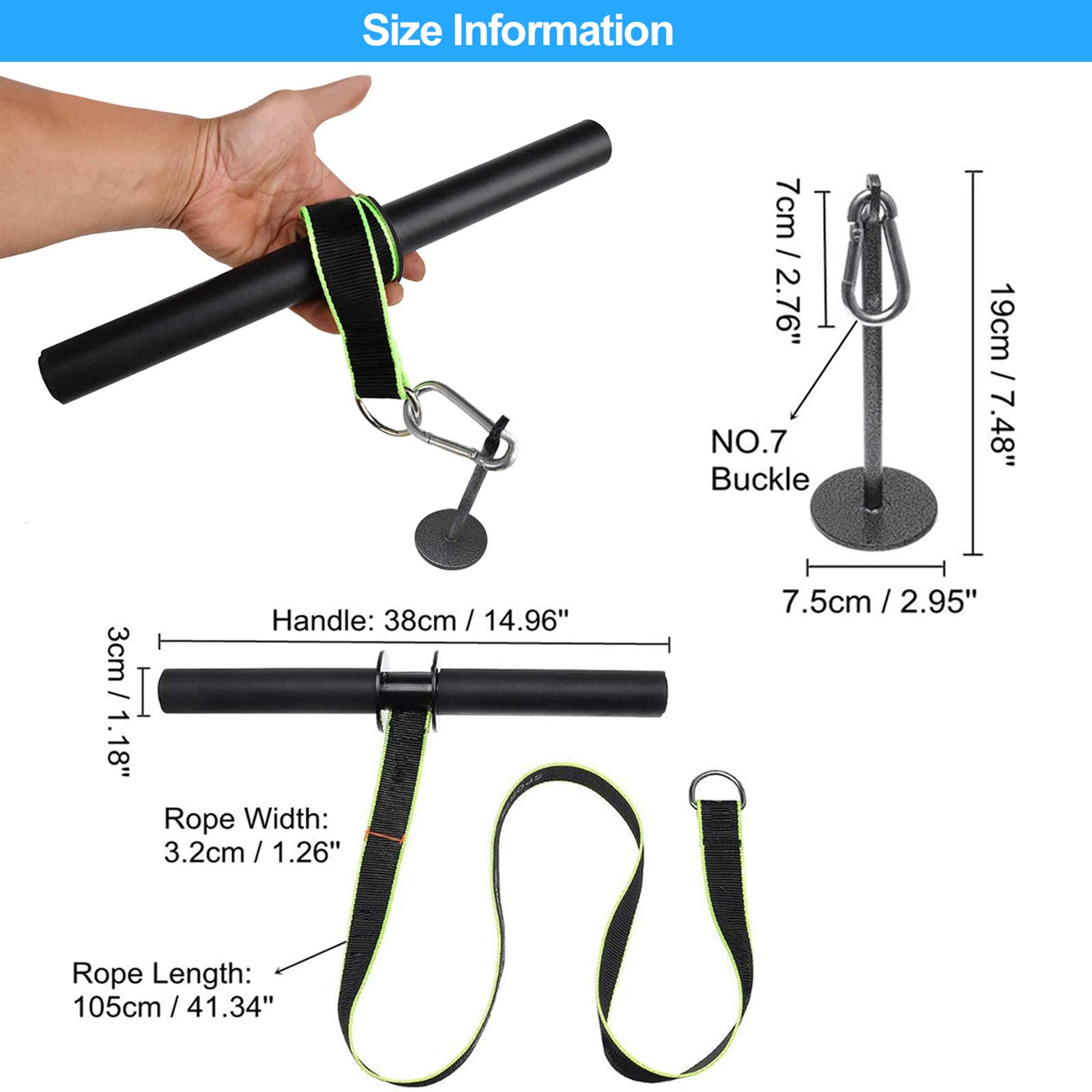 Rullo per avambraccio e Polso, Rullo per avambraccio e avambraccio, per Allenamento, Fitness, Allenamento per la Forza delle Braccia, per Palestra e casa