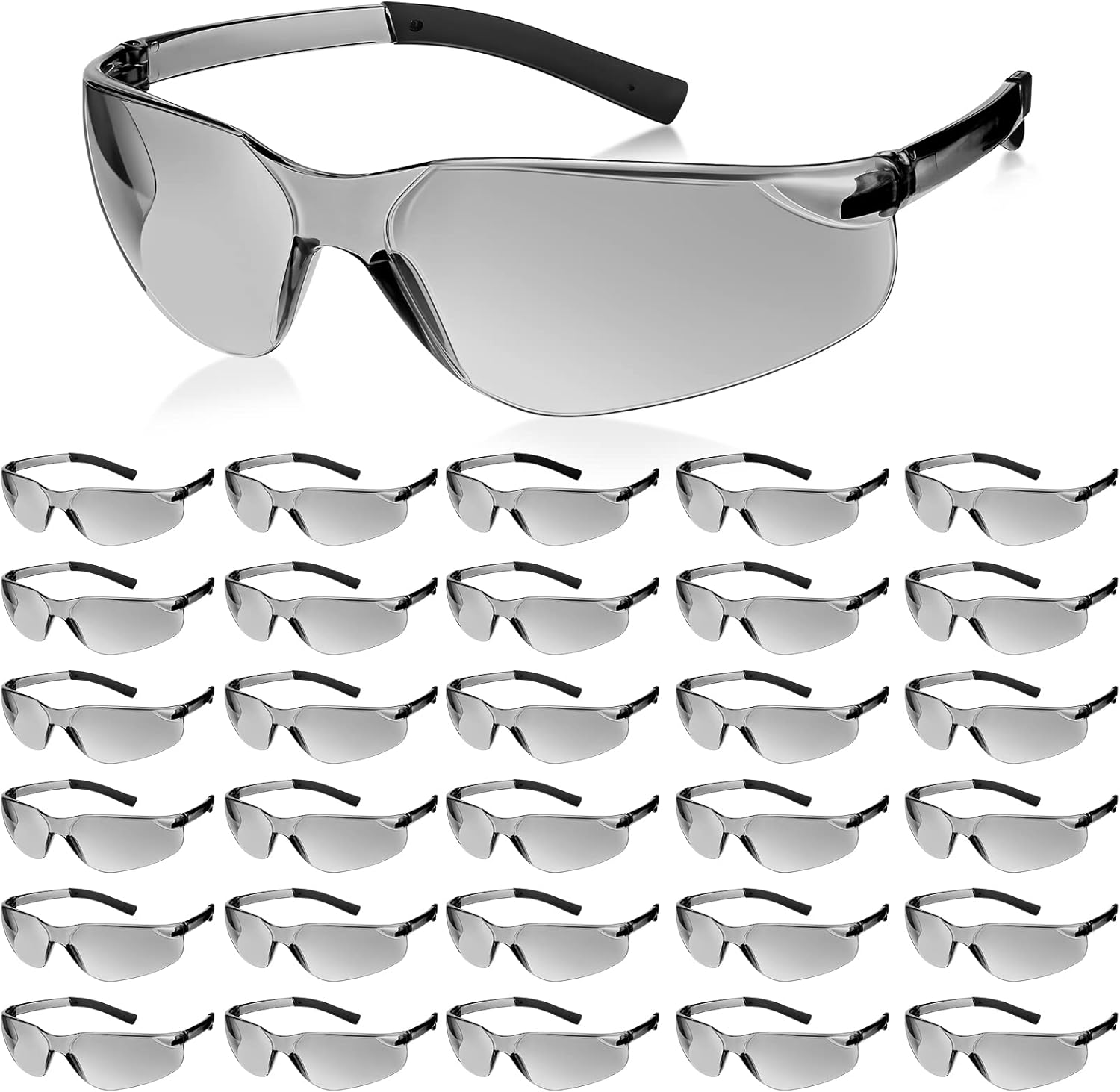 Queekay 30 Pairs Safety Glasses for Men Women Eyewear Protective Goggle