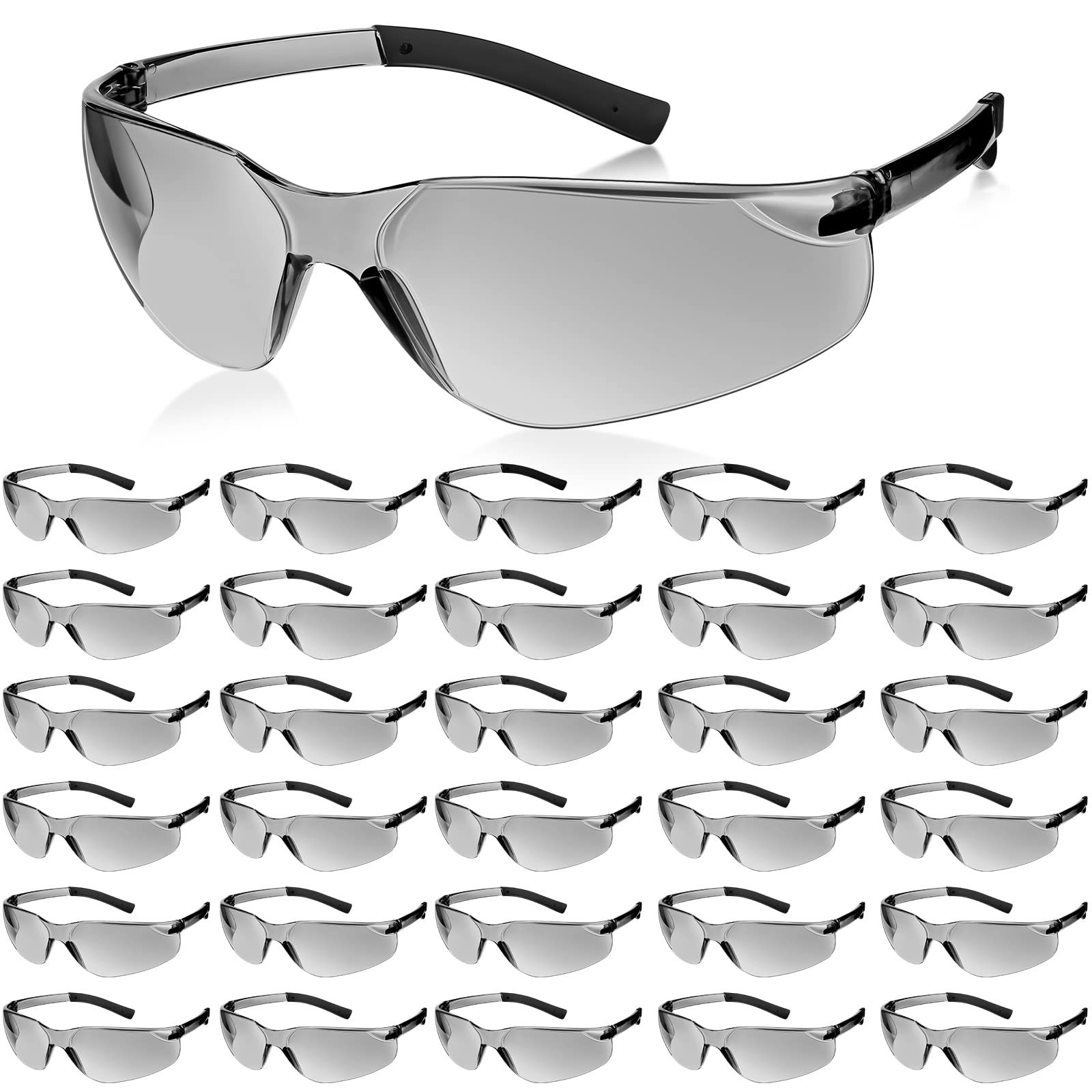 Queekay 30 Stück Schutzbrille für Damen und Herren, lose Schutzbrille für Arbeiter, Labor, Gartenarbeit