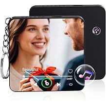 Custom keychain with Picture Personalized Music Keychain That Can Play Songs, Anniversary Unique Gifts for Couples