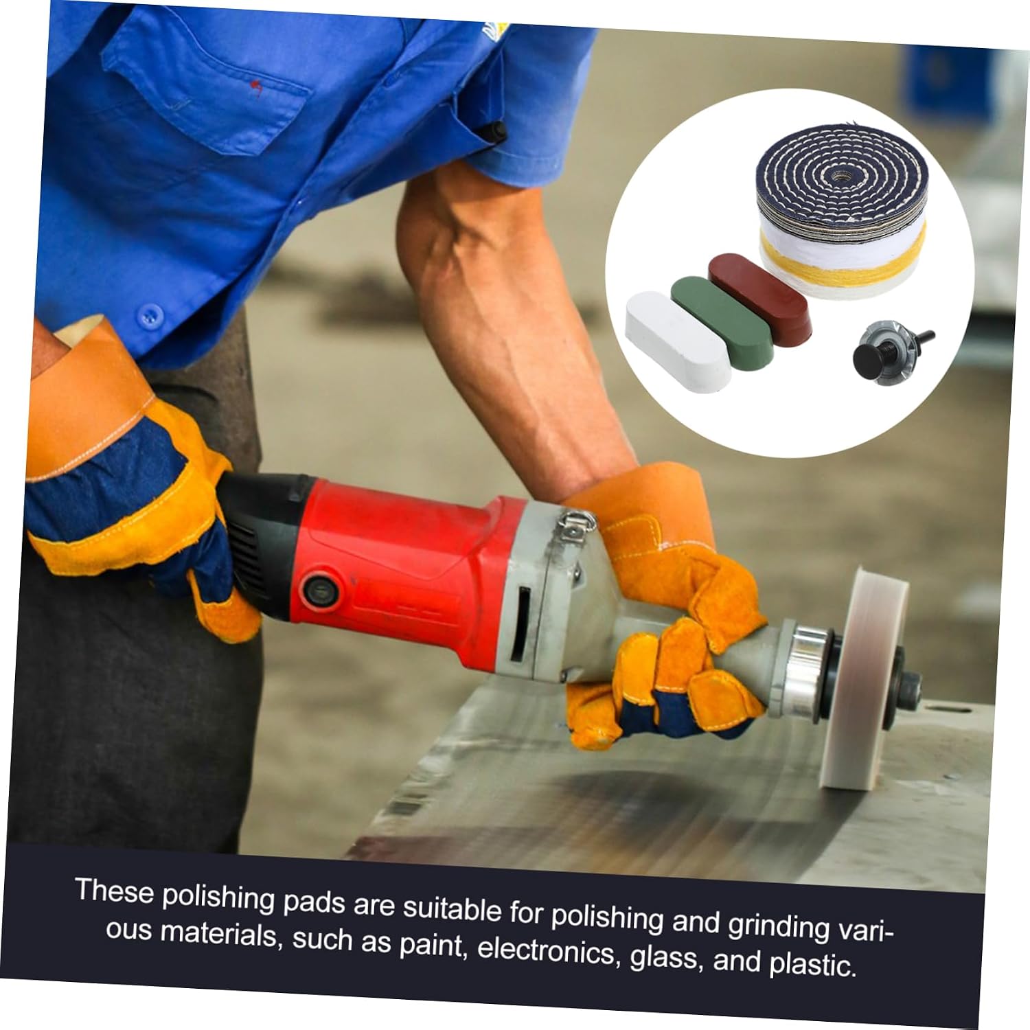 Cabilock 1Set Polishing Wheel Buffing Wheels with Polishing Compound for Grinder for Jewelry and Polishing Versatile Buffing Tool for Finishing