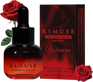 KIMUSE Pheromones Perfumes for Women, Long Lasting Women's Perfume with Rose & Jasmine Scent, Enhances Attraction & Confidence, Vegan & Cruelty-Free, Travel Perfume 10ml/0.34fl. oz