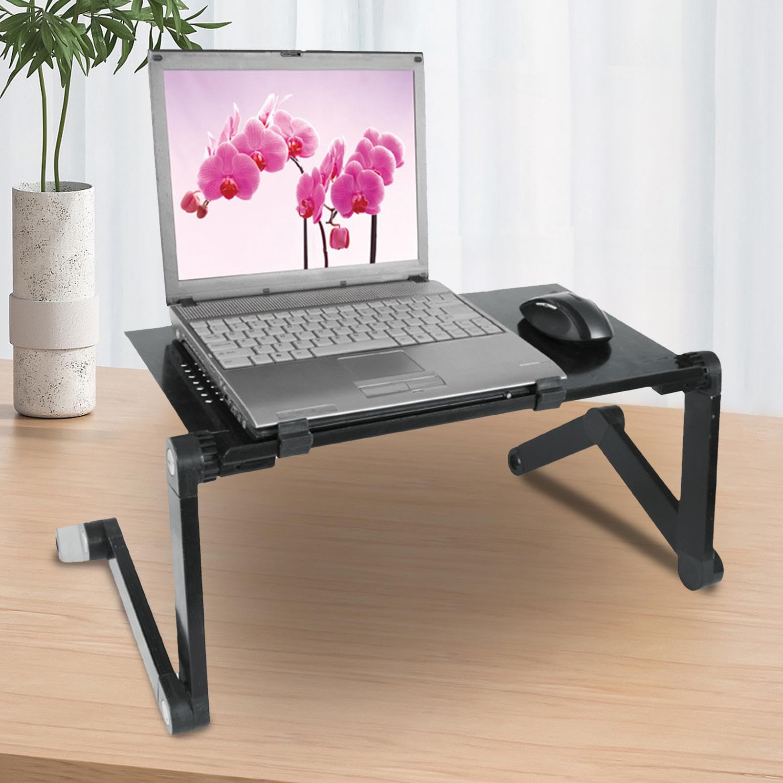 Scrivania da per laptop e scrivania, supporto portatile da , supporto per | computer portatile regolabile per laptop - Tappetino per mouse da scrivania pieghevole antiscivolo incluso per