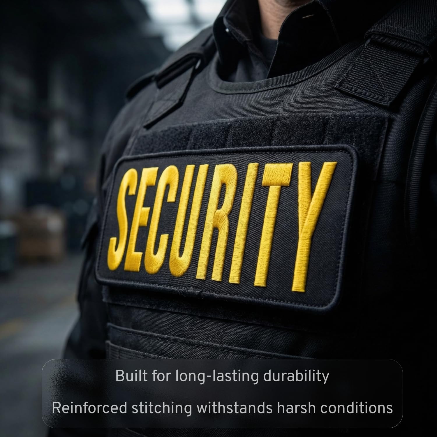 Security Badge - Security Patch - Security Patches for Vest - Security Guard Badge - Security Officer Accessories 4"x10" and 2"x5" Hook and Loop on Back