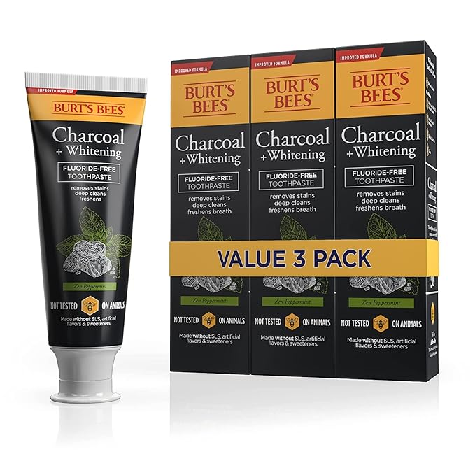 Burt's Bees Toothpaste, Natural Flavor, Charcoal Fluoride