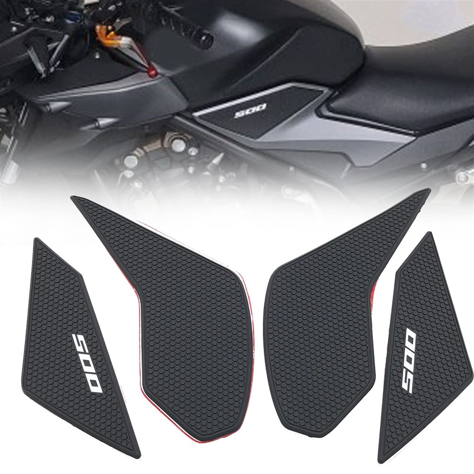 Grip Réservoir Essence Autocollants Antidérapants CBR500R CB500F 2013-2018 - Protection Moto Noir