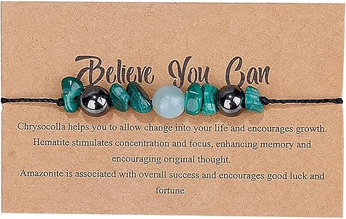 Miniatura 6 de Xuyuan Stone Bracelet - Handmade Beaded Bracelets for Women Wax String - Gemstone Bracelets Malachite Tiendaite Combination Bracelet for Dating,