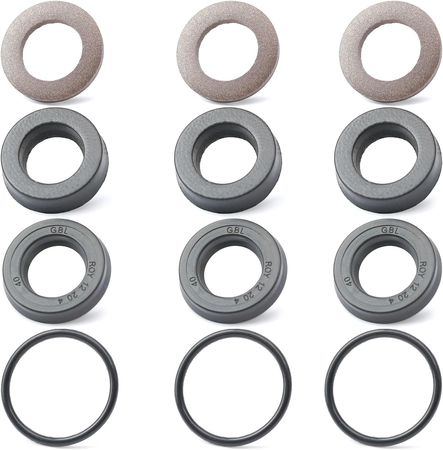 7105742 12 Pcs Low and High Pressure Cleaning Pump Seal Kit Replacement for Simpson for AAA 530001 530002 530008 530009 530016 530028 530030 90036 90037 Washer Pumps