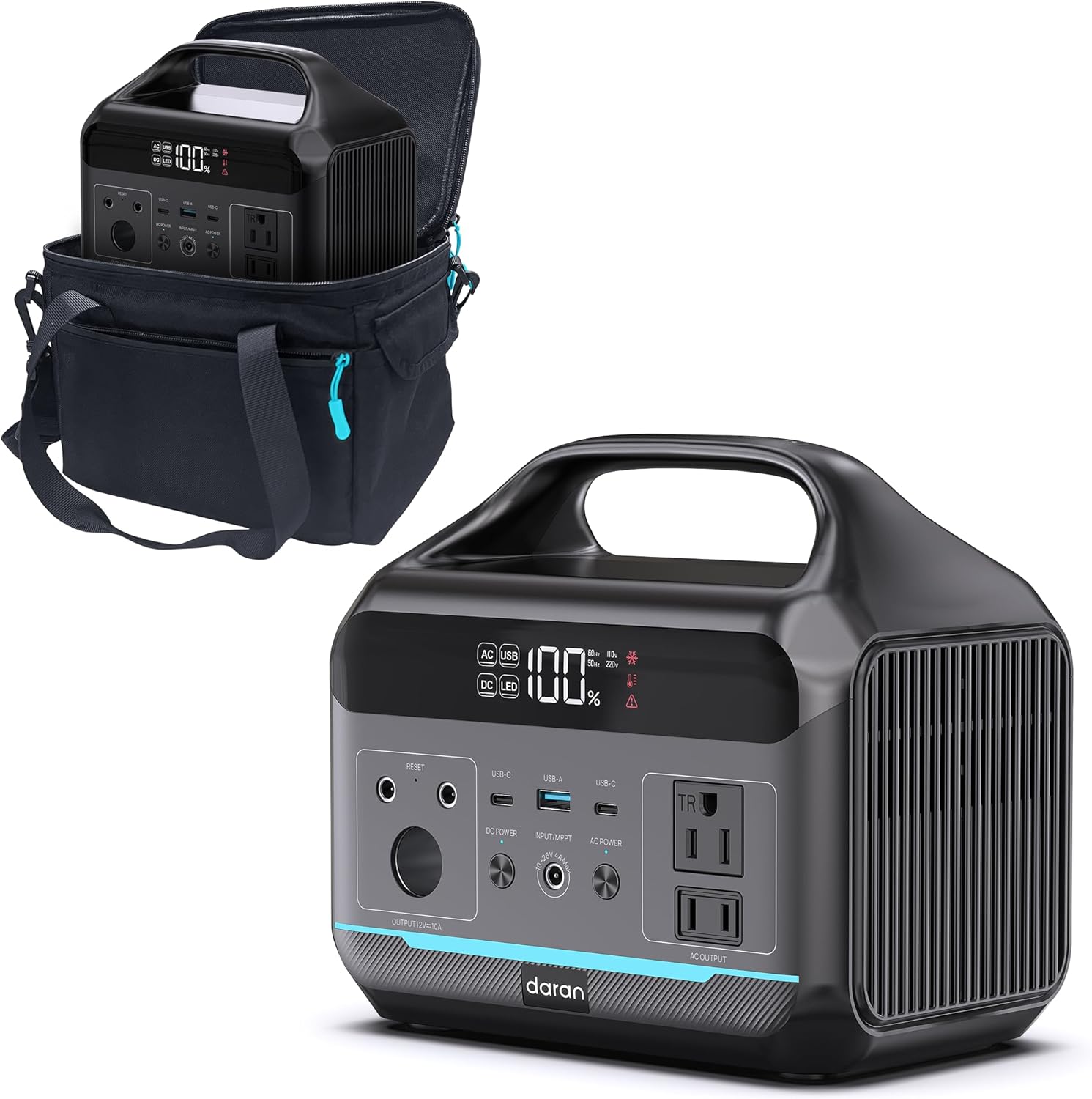 Moveable Energy Station 288Wh LiFePO4 Battery, 600W Energy Financial institution with AC Outlet Quick Charging 8.4LB Light-weight Photo voltaic Generator with Multi-Port Output for Out of doors Tenting, Journey, and Emergency Backup