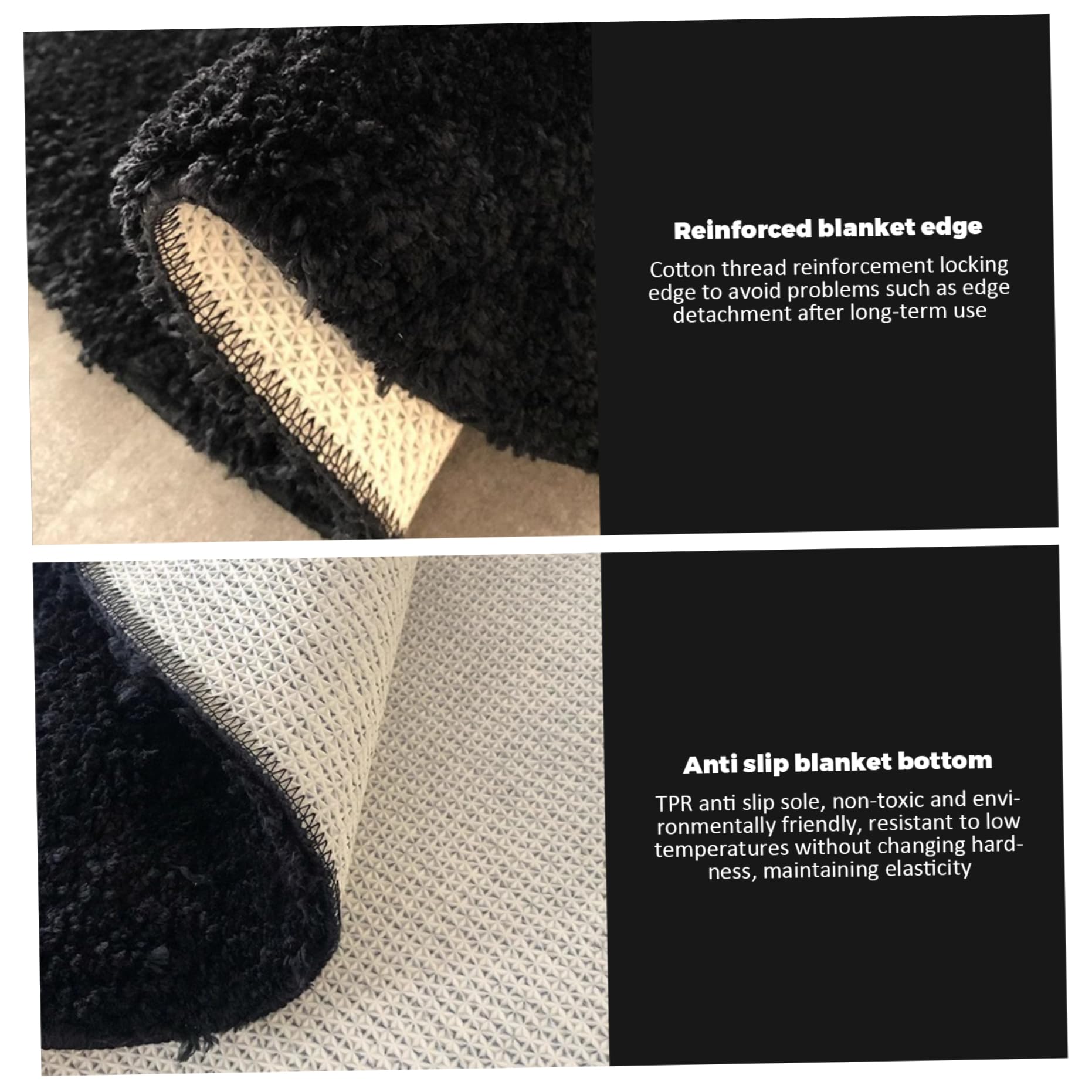 Modern Tapijt 250 x 300 cm, Eenkleurig Modern Design, Wasbaar Imitatiebont, Zacht Hoogpolig