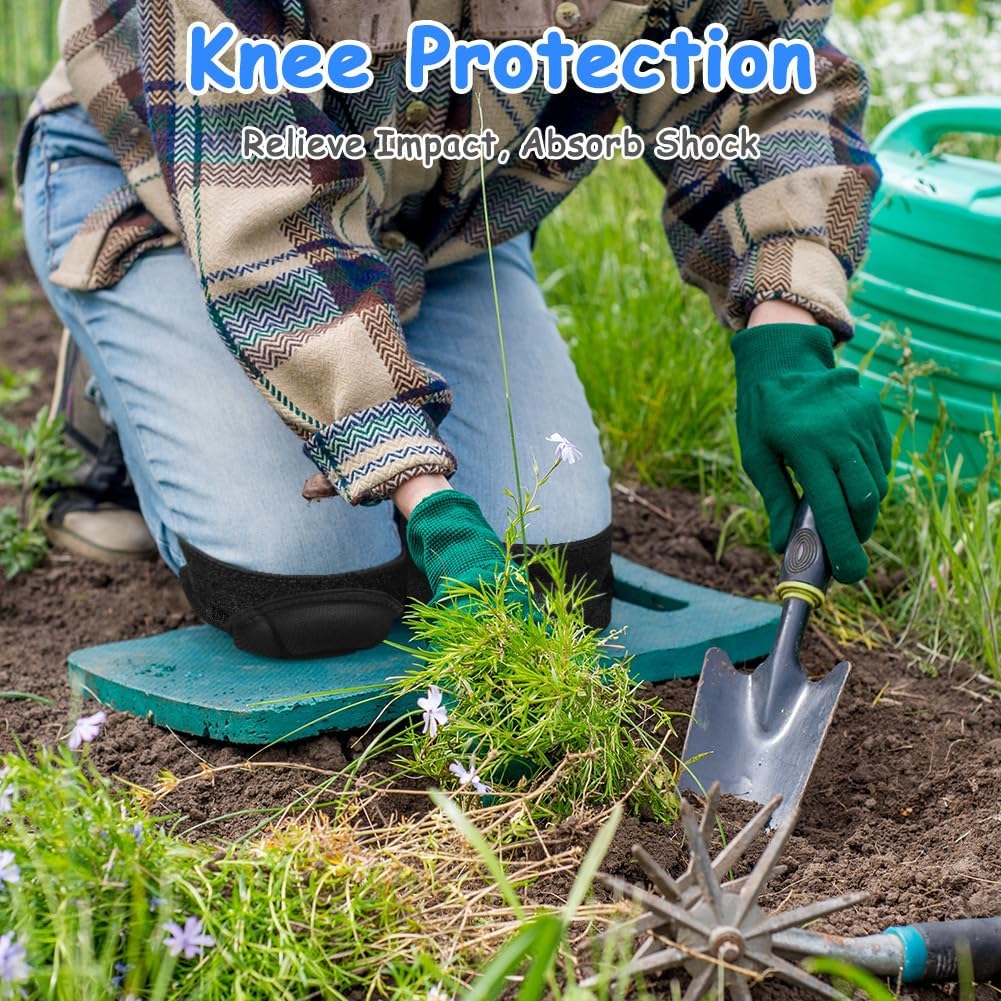 flintronic 1 Par Rodilleras Trabajo, Protección para la Rodilla, Esponja Eva De 20 Mm de Grosor, Antideslizantes para Rodilleras Voleibol Ajustables Adecuadas para Voleibol, Baile, Jardín (M,Negro) — view 6