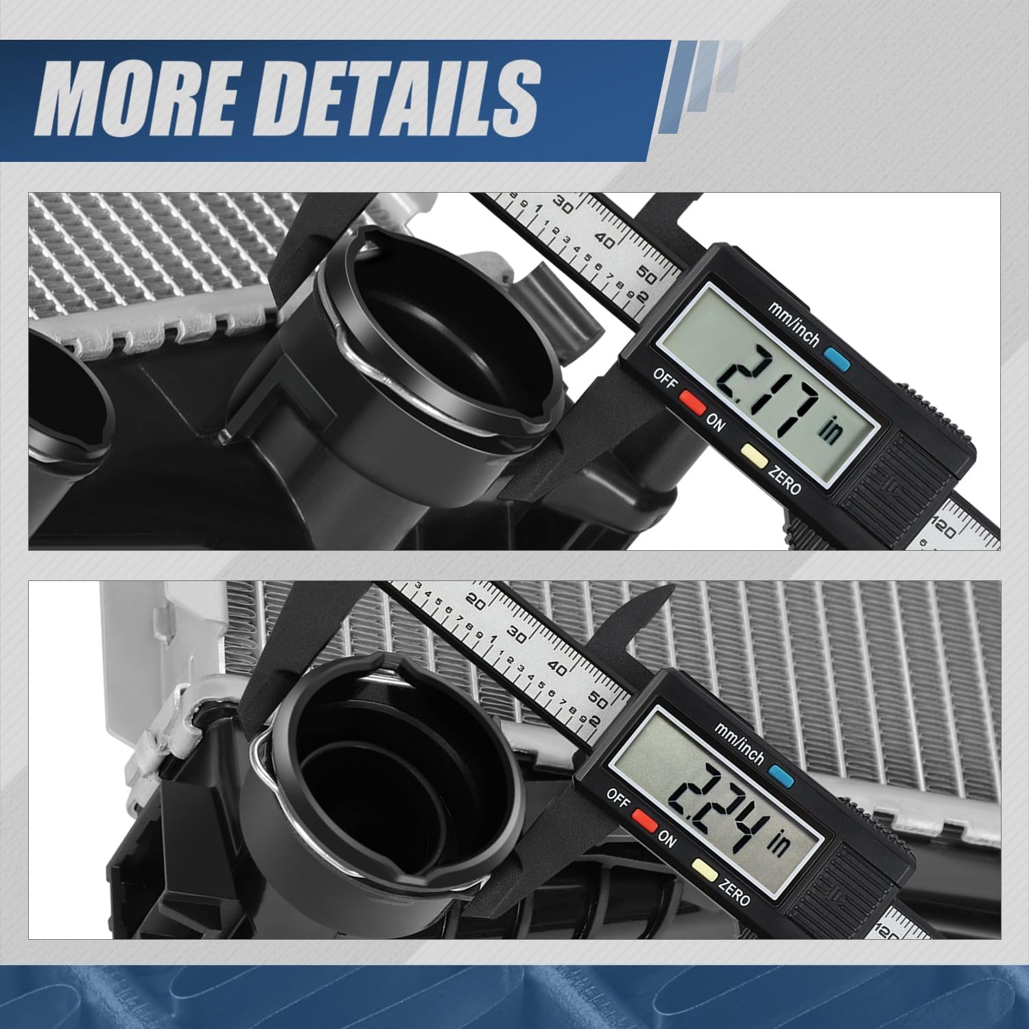 Auto Dynasty Radiator Compatible with 2012-2016 Mercedes-Benz C250 E250 SLK250 SLK350 Automatic, DPI 13376 Aluminum Core Radiator Replacement with TOC, 2-Row, 1-13/16" Inlet/Outlet