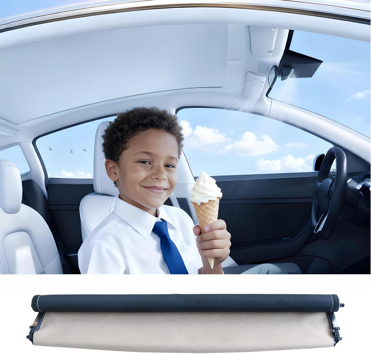 Panoramic Sunroof Sunshade Compatible with Cadillac SRX sunroof Cover for Cadillac SRX Sunshade moonroof Sunshade 2010 2011 2012 2013 2014 2015,25964410 (Gray)