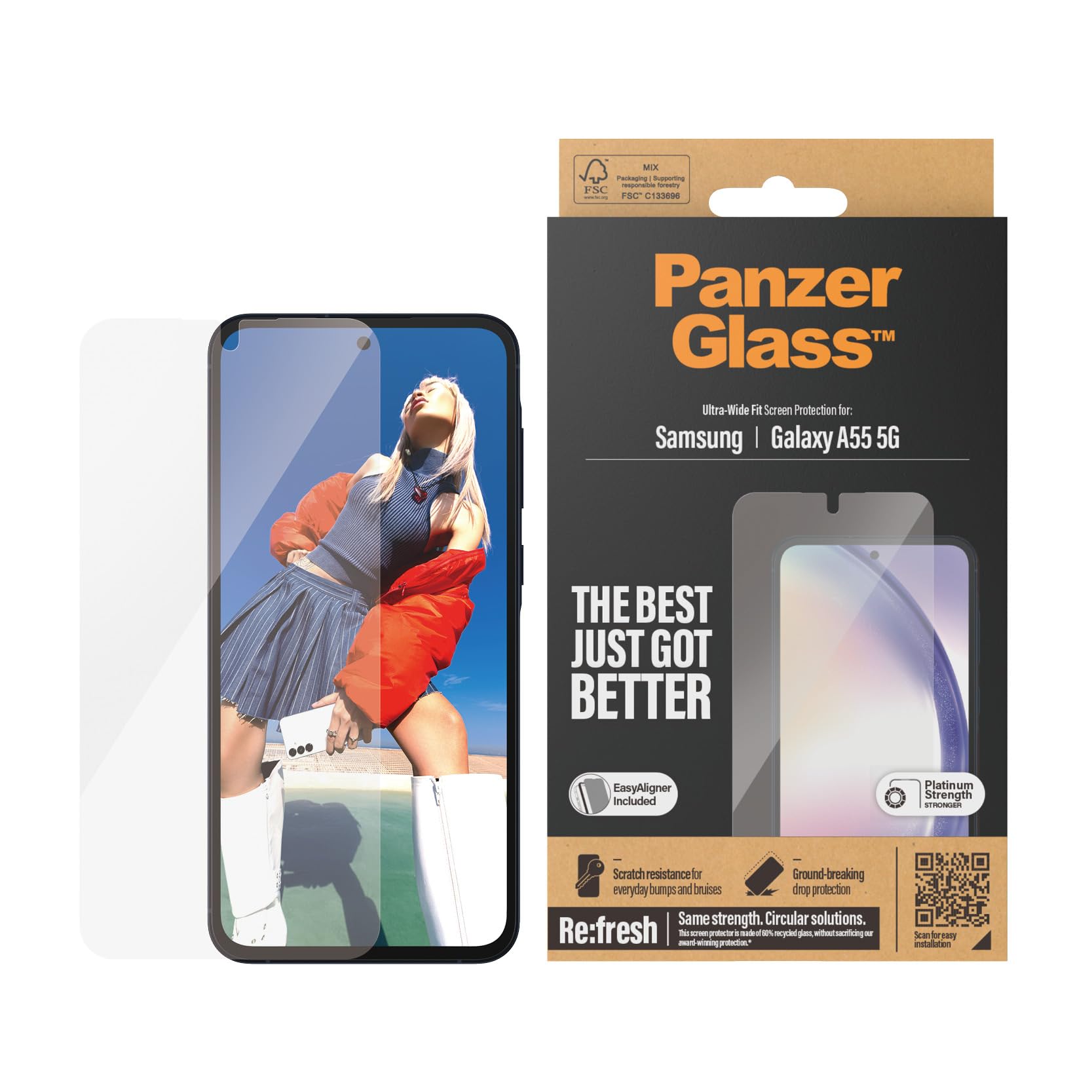 Amazon | PanzerGlass パンザーグラス Galaxy A55 UWF Clear by