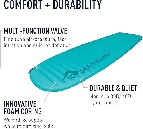 Miniatura 6 de Sea to Summit Comfort Light - Colchoneta de dormir de espuma autoinflable para acampar y mochileros, regular para mujer (67 x 21 x 2 pulgadas)