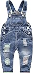 KIDSCOOL SPACE Bébé garçon fille Jean Survêtement, Bébé endeuillé Denim mignon Vêtements de travail