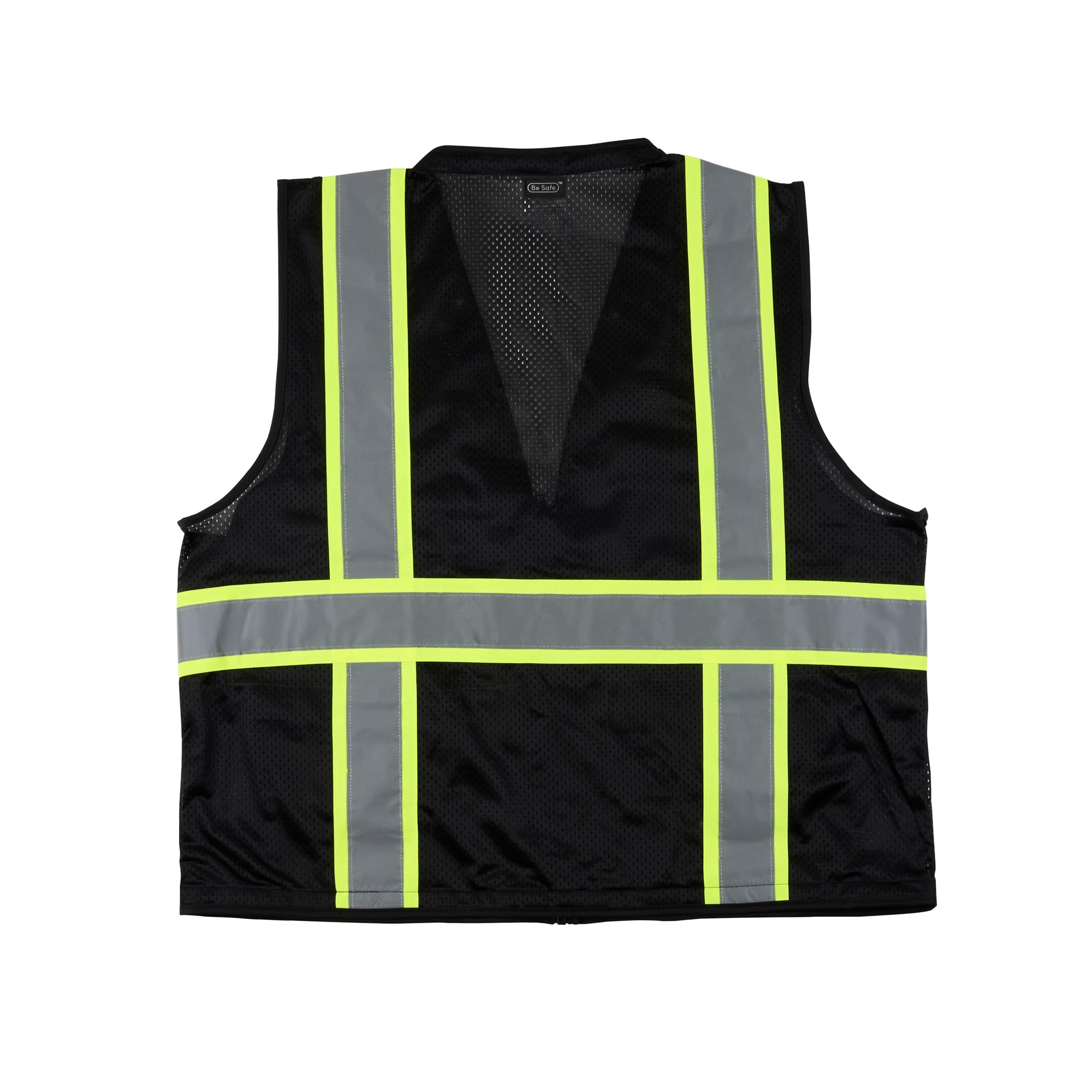 Restaurantware Reflective Safety Vest 20 Count 29.213 x 30.315 Inches High Visibility Multi-Pocket Zipper Front Safety Vest