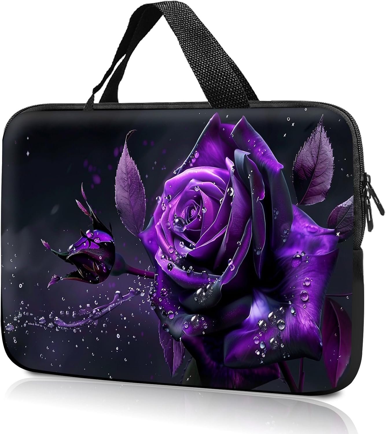 14" 15" Laptop Handle Bag Computer Bag,14.2" 15.4 inch Pouch Holder Notebook Sleeve Cover Compatible for Dell,Lenovo,Toshiba HP, Asus Notebook Messenger Briefcase-Purple Rose