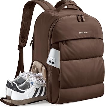 BAGSMART Travel Backpack for Women, Gym Backpack with Shoe Compartment