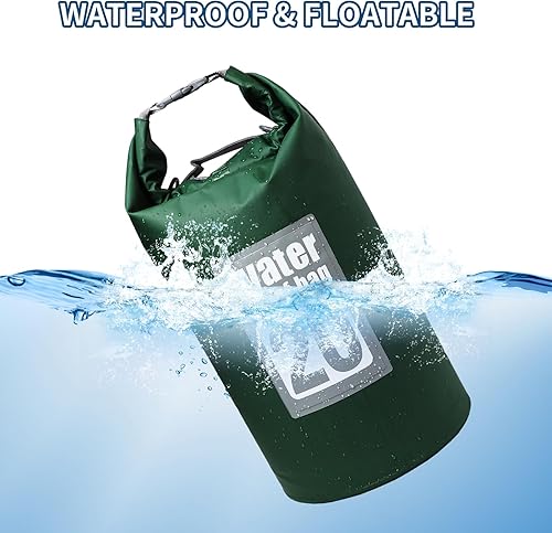 Miniatura 6 de Bolsa seca impermeable, 20L Roll Top Dry Bag Mochila, 500D PVC IPX8 Bolsa seca flotante para senderismo, kayak, camping