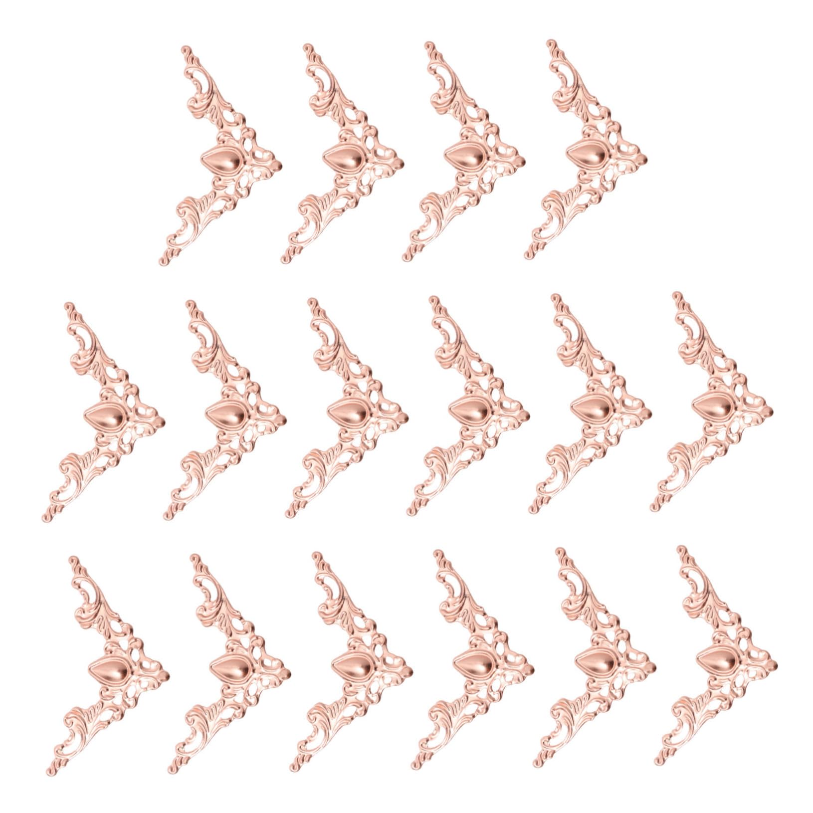 LALAFINA 60Pcs Vintage Box Corner Protector Patches Retro Furniture Corner Adornment Durable Decoration for Cabinet and Boxes