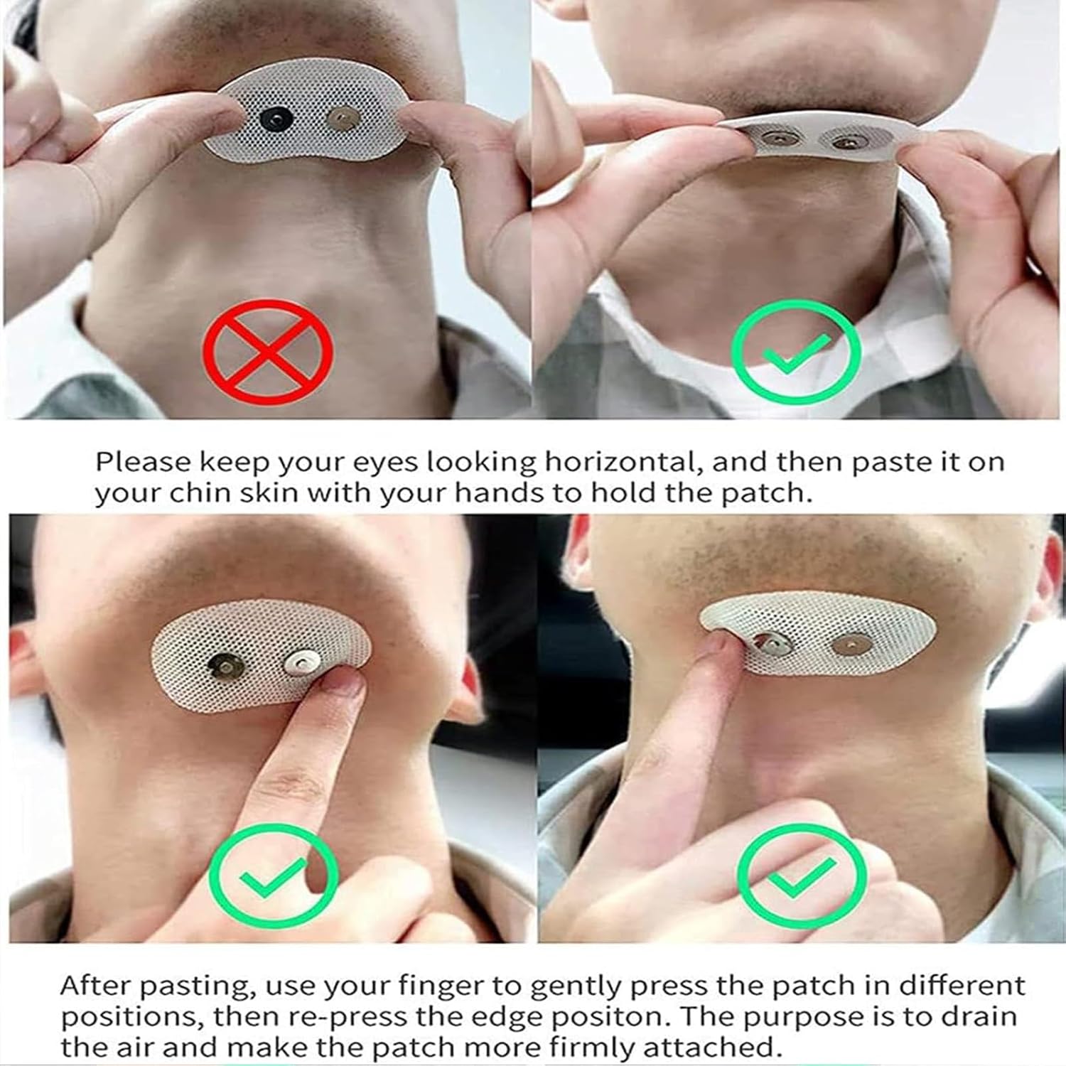 TOGEPP 磁気いびき防止交換パッチ、40.5&times;25.5mm使い捨てジェルストリップ、2枚入り個別パック、強力な粘着力、低刺激性(