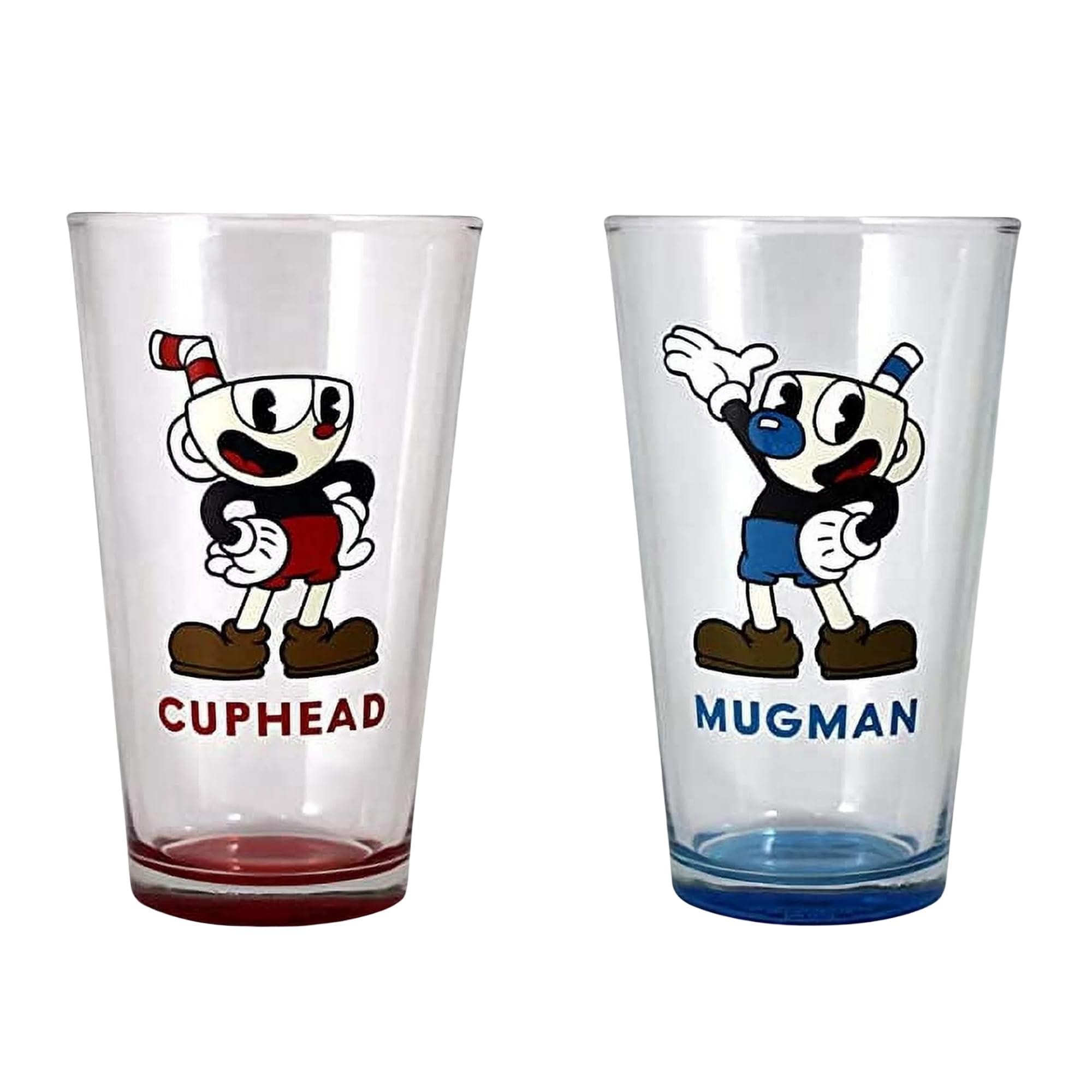 Verres à tête de cuphée en lot de 2 verre transparent original