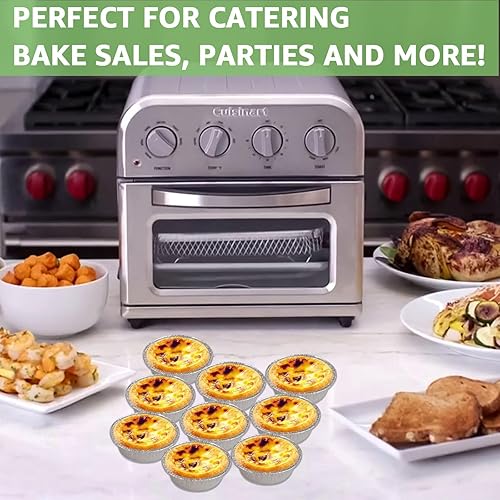 Miniatura 6 de 200 moldes desechables de papel de aluminio de 4 pulgadas, mini moldes para tartas, moldes para tartas de tarta pequeños, moldes individuales para