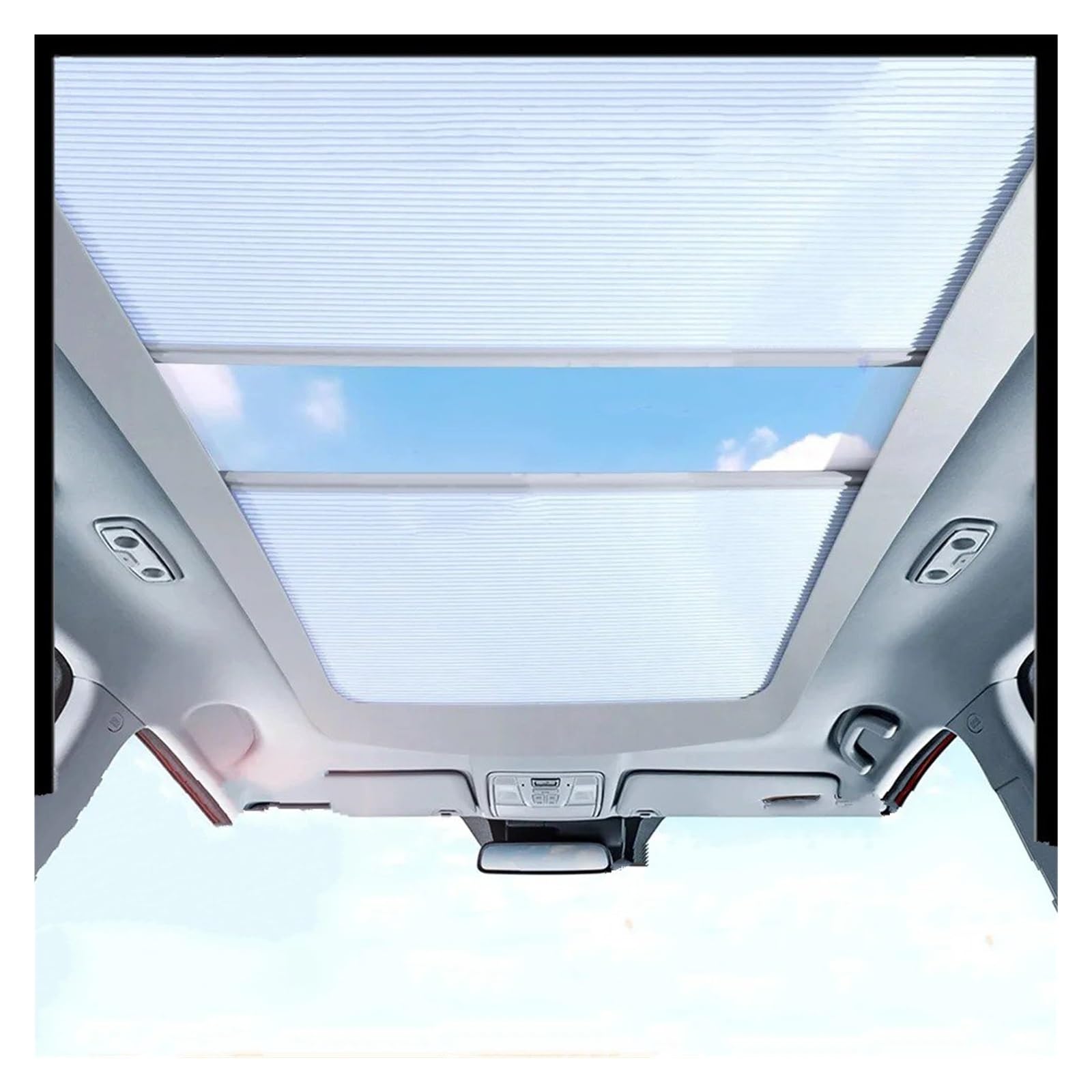 Parasol Parabrisas Coche para Tesla para Modelo para Y 2021-2024 Piezas Parasol Parasol Techo Coche Integrado Visera Solar Retráctil Accesorios Interiores Coche Protector Solar para Parabrisas