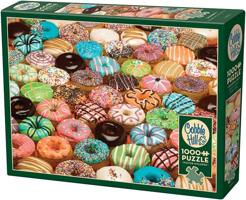 Cobble Hill 1000 Piece Puzzle - Doughnuts - Sample Poster Included